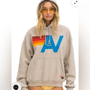 Aviator Nation Logo Hoodie Sand size XS